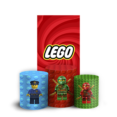 Capas Faixa Lateral e Trio Cilindro Sublimado Vest Facil - Lego