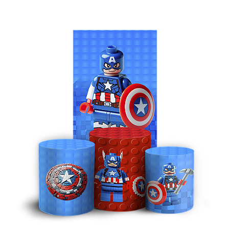 Capas Faixa Lateral e Trio Cilindro Sublimado Vest Facil - Lego