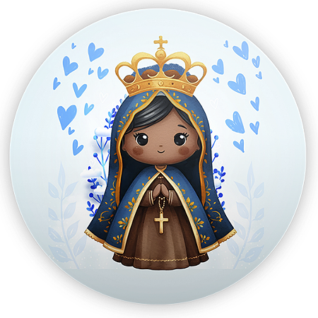 Capa Painel Redondo Sublimado - Nossa Senhora