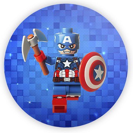 Capa Painel Redondo Sublimado - Lego