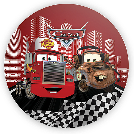 Capa Painel Redondo Sublimado - Carros