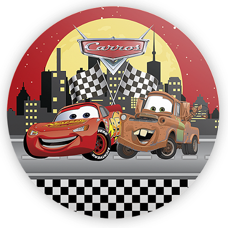 Capa Painel Redondo Sublimado - Carros