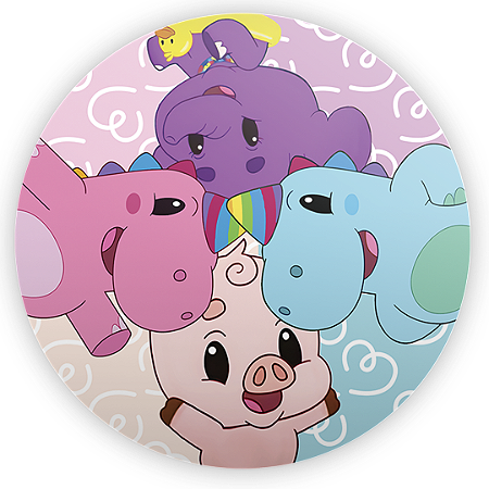 Capa Painel Redondo Sublimado - Baby Tube