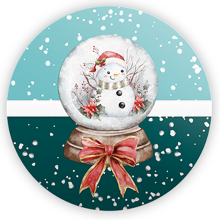 Painel Redondo Sublimado 3D - Natal