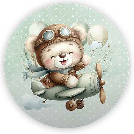 Capa Mini Painel Sublimado - Ursinho Verde