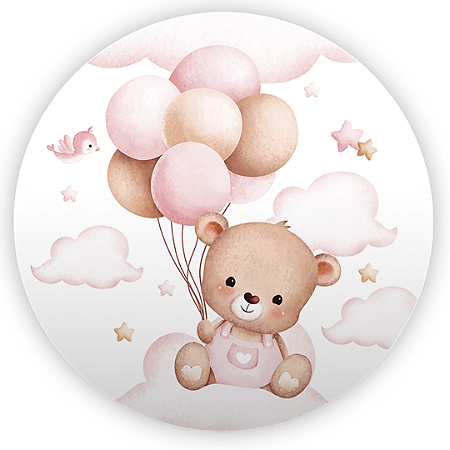 Capa Mini Painel Sublimado - Ursinha Rosa