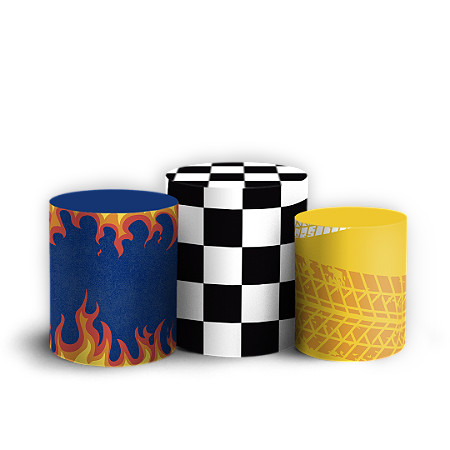 Capas Trio Cilindro Sublimado Vest Facil - Hot Wheels