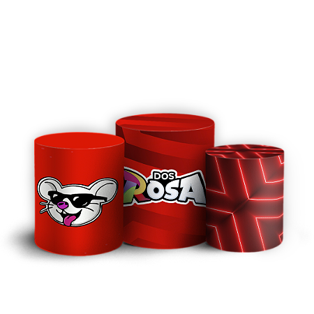 Capas Trio Cilindro Sublimado Vest Facil - Os Rosas