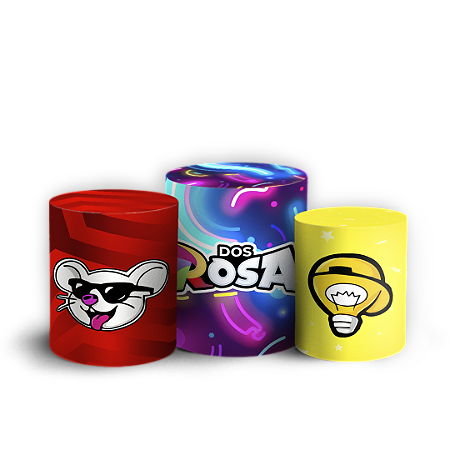 Capas Trio Cilindro Sublimado Vest Facil - Os Rosas