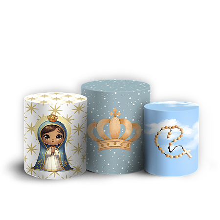 Capas Trio Cilindro Sublimado Vest Facil - Nossa Senhora