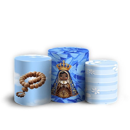 Capas Trio Cilindro Sublimado Vest Facil - Nossa Senhora