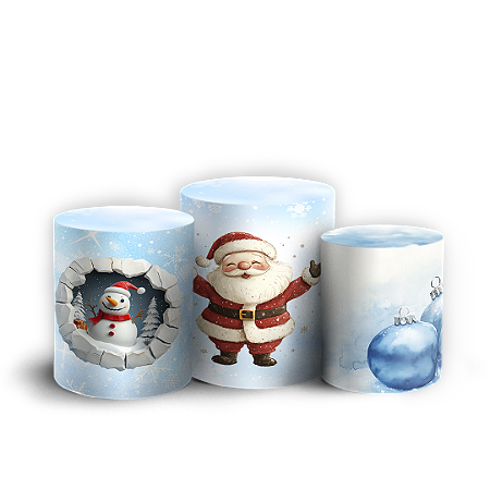 Capas Trio Cilindro Sublimado Vest Facil - Natal