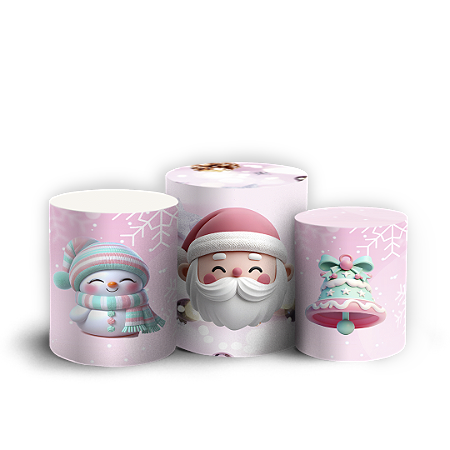 Capas Trio Cilindro Sublimado Vest Facil - Natal