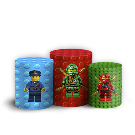 Capas Trio Cilindro Sublimado Vest Facil - Lego