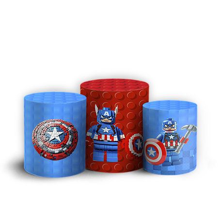 Capas Trio Cilindro Sublimado Vest Facil - Lego