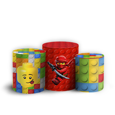 Capas Trio Cilindro Sublimado Vest Facil - Lego