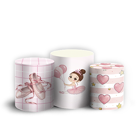 Capas Trio Cilindro Sublimado Vest Facil - Bailarina