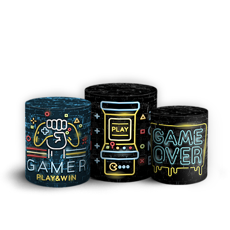 Capas Trio Cilindro Sublimado Vest Facil - Video Game