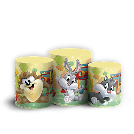 Capas Trio Cilindro Sublimado Vest Facil - Looney Tunes