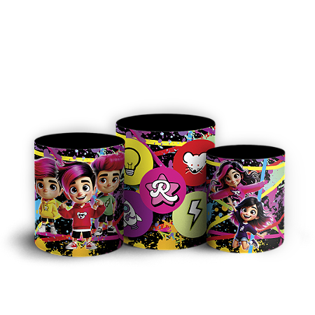 Capas Trio Cilindro Sublimado Vest Facil - Emilly Vick Os Rosa