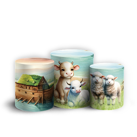 Capas Trio Cilindro Sublimado Vest Facil - Arca de Noé