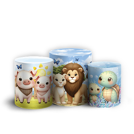 Capas Trio Cilindro Sublimado Vest Facil - Arca de Noé