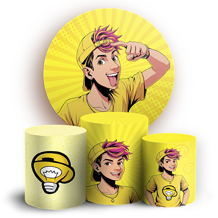 Capas Painel Redondo e Trio Cilindro Sublimado - Os Rosas