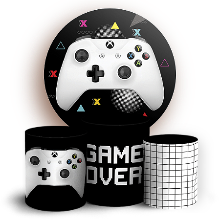 Capas Painel Redondo e Trio Cilindro Sublimado - Video Game