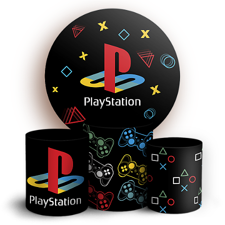 Capas Painel Redondo e Trio Cilindro Sublimado - Video Game