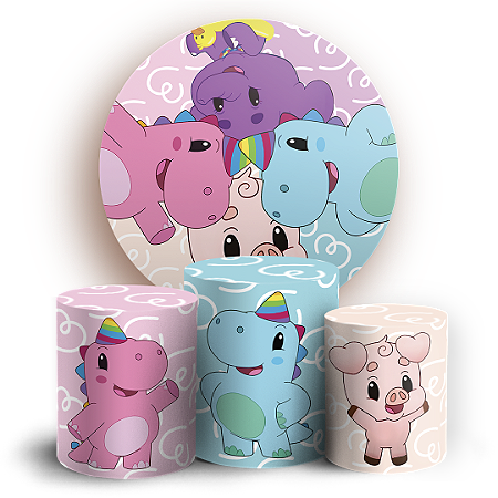 Capas Painel Redondo e Trio Cilindro Sublimado - Baby Tube