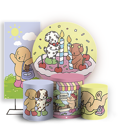 Capas Painel Redondo Trio Cilindro e Faixa Lateral Sublimado - Bobbie Goods