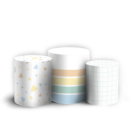 Capas Trio Cilindro Sublimado Vest Facil - Cores Colorido Arco Iris Xadrez