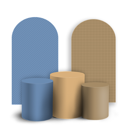 Faixas Laterais e Trio Cilindro Sublimado 3D Vest Facil - Cores Azul E Marrom