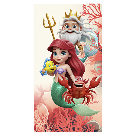 Capa Faixa Lateral Sublimado - Princesa Ariel Pequena Sereia