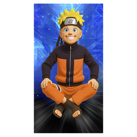 Capa Faixa Lateral Sublimado - Naruto
