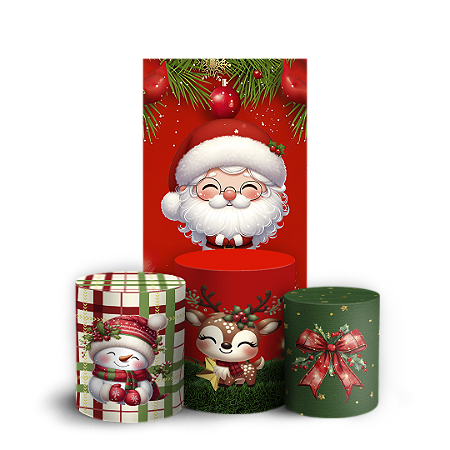 Capas Faixa Lateral e Trio Cilindro Sublimado Vest Facil - Natal