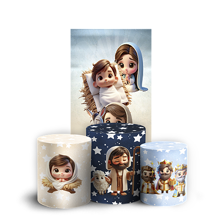 Capas Faixa Lateral e Trio Cilindro Sublimado Vest Facil - Natal