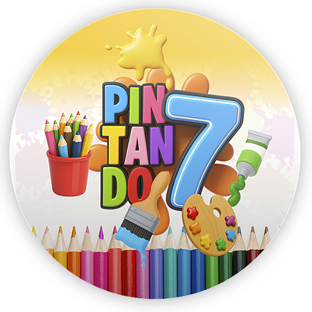 Capa Painel Redondo Sublimado - Pintando O 7