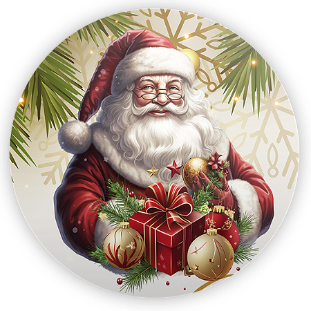 Capa Painel Redondo Sublimado - Natal