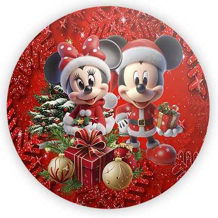 Capa Painel Redondo Sublimado - Natal