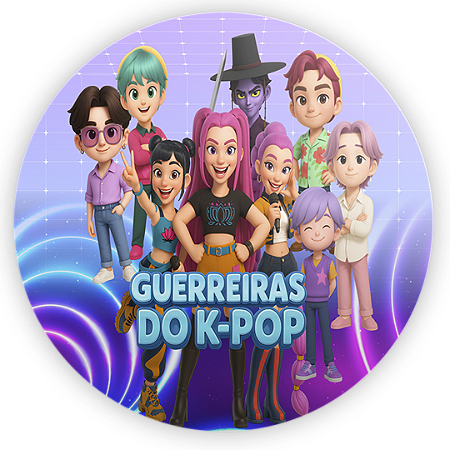Capa Painel Redondo Sublimado - Guerreiras Do K Pop