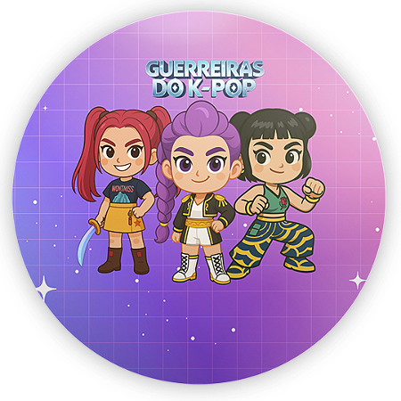Capa Painel Redondo Sublimado - Guerreiras Do K Pop