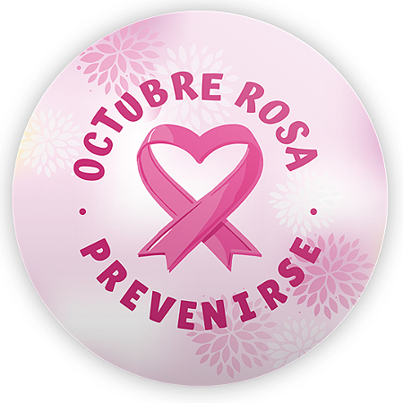 Capa Painel Redondo Sublimado - Octubre Rosa ES