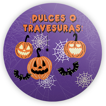 Capa Painel Redondo Sublimado - Noche de Brujas ES