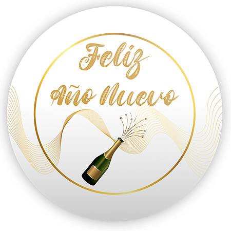Capa Painel Redondo Sublimado - Año Nuevo ES
