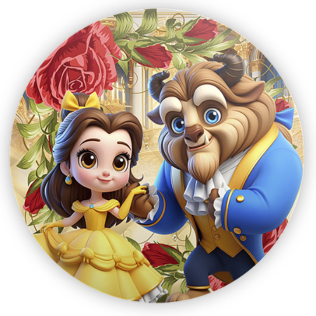 Capa Mini Painel Sublimado - Princesa Bela