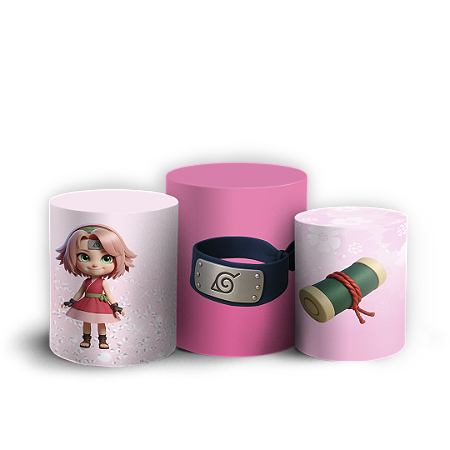 Capas Trio Cilindro Sublimado Vest Facil - Sakura