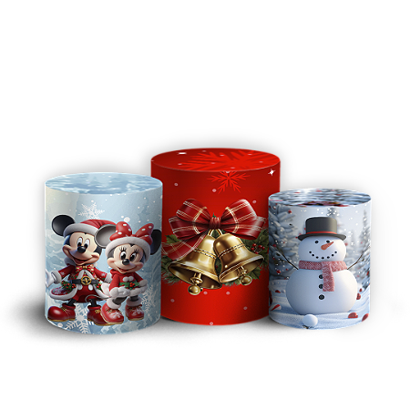 Capas Trio Cilindro Sublimado Vest Facil - Natal