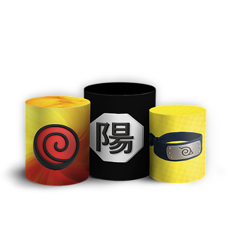 Capas Trio Cilindro Sublimado Vest Facil - Naruto