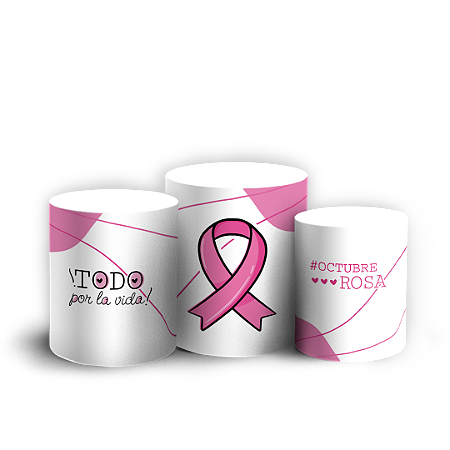 Capas Trio Cilindro Sublimado Vest Facil - Octubre Rosa ES